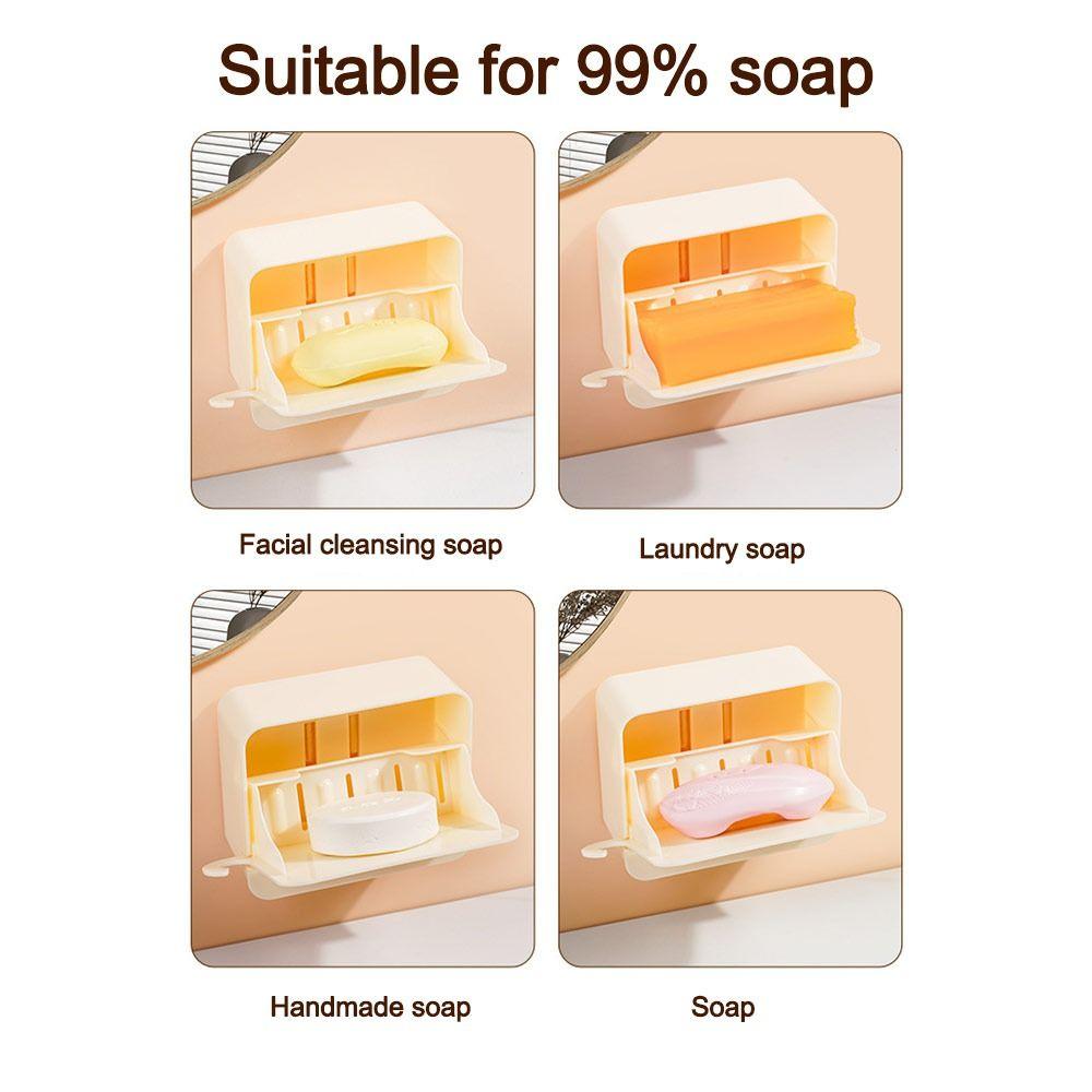 Sklopný držák na mýdlo Pouzdro na uskladnění mýdla bez vrtání Nová koupelnová odtoková mýdlenka Koupelnové doplňky