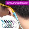 6 peças Tiras de Retenção de Óculos de Silicone, Cores Aleatórias, Porta-Óculos Flexível Cordão Antiderrapante para Óculos para Esportes Uso Diário - Pacote de Cores Aleatórias