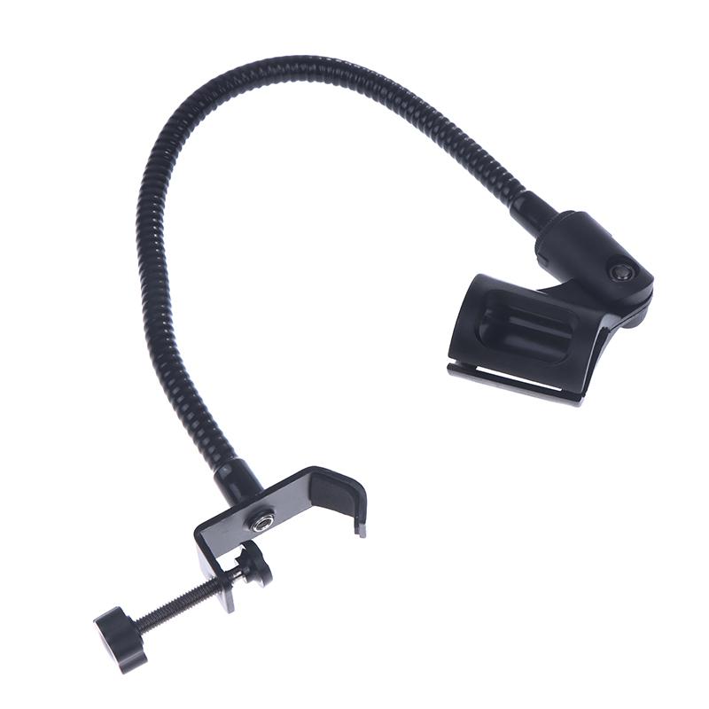 Microphone Stand Metal Table Clamp 360 Adjustable Flexible Gooseneck Universal Microphone Arm For Meeting Lecture Podcast
