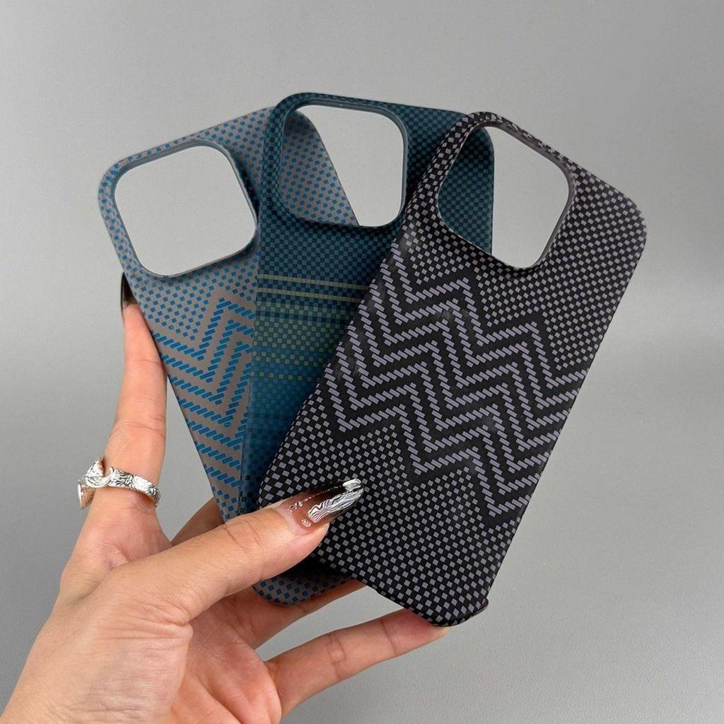 Kevlar Magnetic Case for iPhone 17 Pro Max - Sunset Mountains Design, Thin, Lightweight, Anti-drop