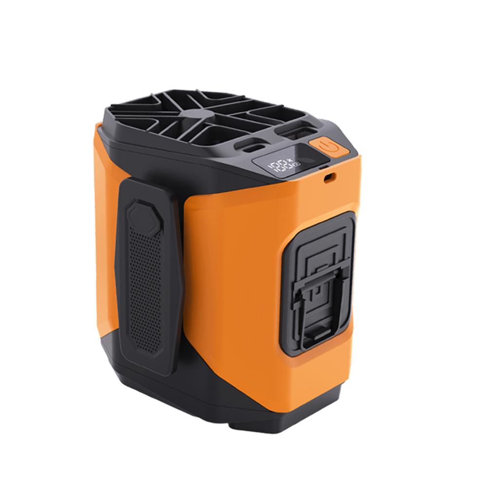 Rechargeable Waist Fan Portable Hands Free Mini Fan With Power Bank Flashlight 5 Speeds For Outdoor Activities