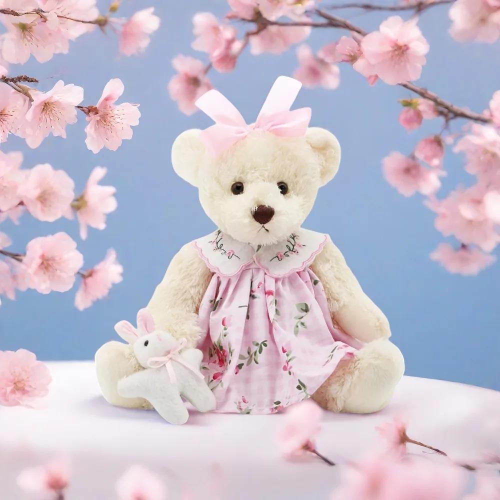 Soft Small Teddy Bear With Sleepwear Clothes Cartoon Stuffed Animal Teddy Bear Cuddle Toys Baby Doll Gift For For Wives Kids