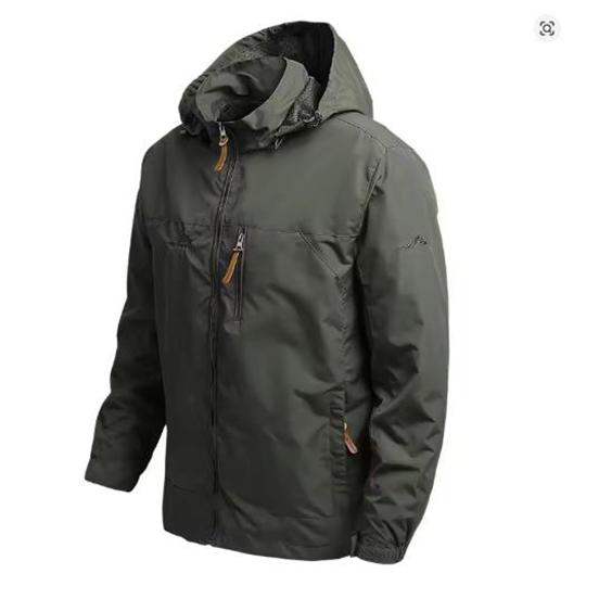 Windbreaker Men Tactical Jacket Waterproof Outdoor Hooded Coat Sports Military European Size 5XL Field Climbing Thin Outwear