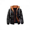 Europe and the United States Are Hot-selling Winter New Fake Two-piece Cotton-padded Coat Men's Jacket Trendy Fashion Thickened Hooded