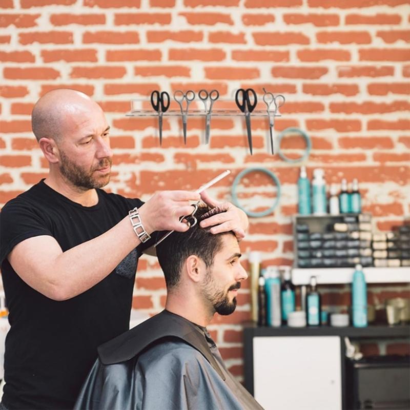 Wall Mounted Scissor Holder 12 Slot Clear Acrylic Organizers Space Saving Tool Storage for Home Office Craft Room