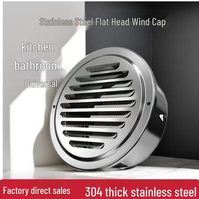 Stainless Steel Outdoor Vent Hood for Exhaust and Ventilation - Windproof Cover for Kitchen Pipe