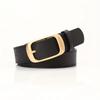 1pcs Women's Belt Fashion Classic Buckle PU Leather Belt Versatile Casual Golden Needle Buckle - Pair with Jeans, Pants, Dress
