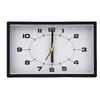 Analog Alarm Clock Quiet Battery Operated Plastic Minimalist Desk Analog Clock for Living Room Bedroom