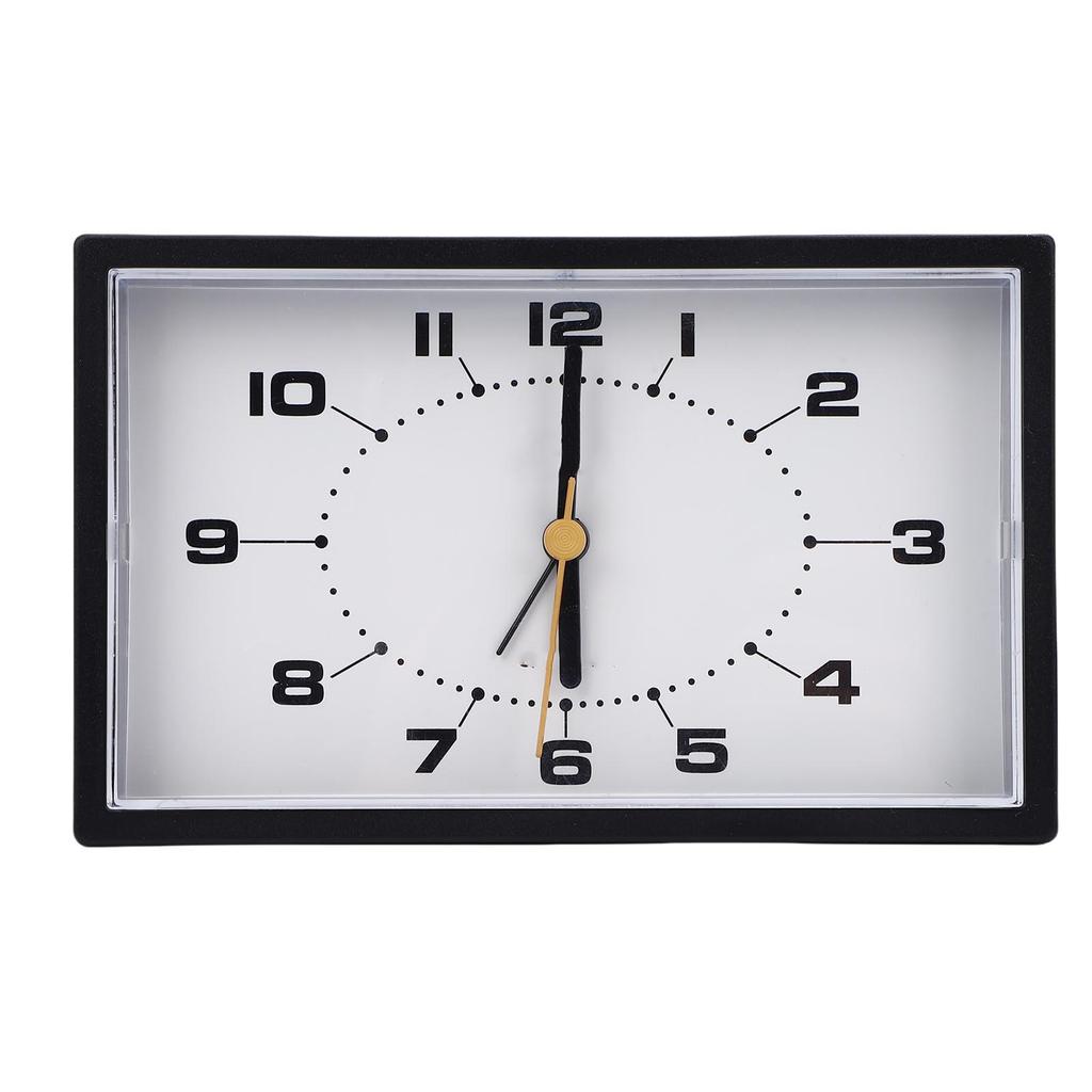 Analog Alarm Clock Quiet Battery Operated Plastic Minimalist Desk Analog Clock for Living Room Bedroom