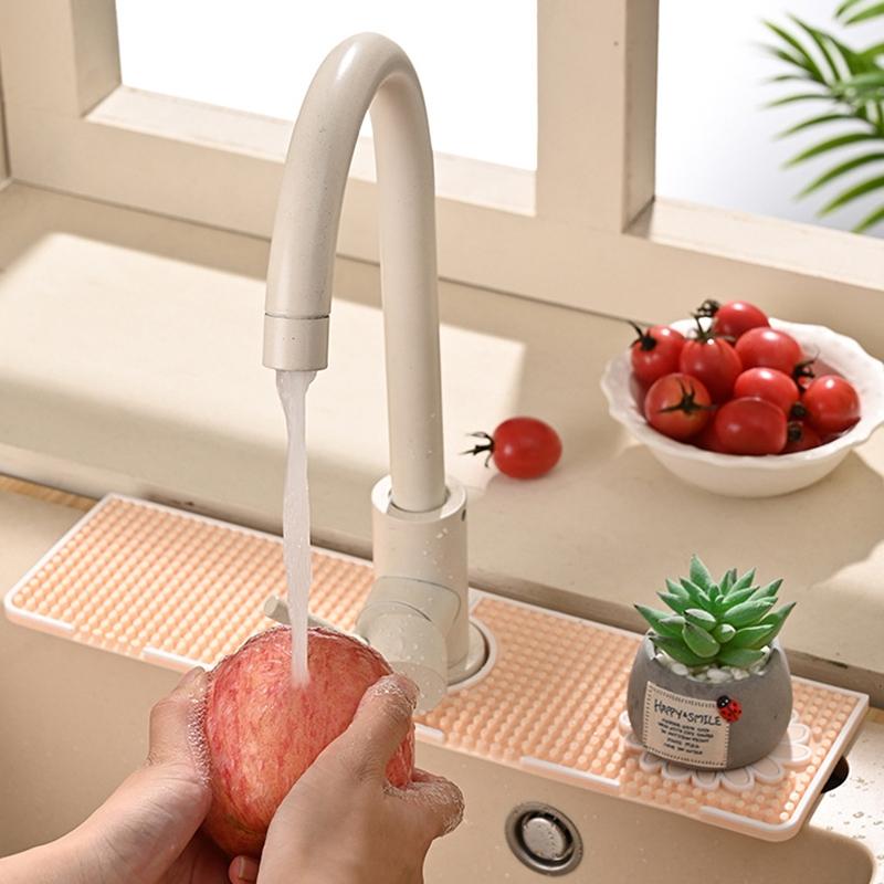 Kitchen Faucet Splash Pad Silicone Drain Pad Sink Washstand Placemat Dish Drying Mat Kitchen Gadgets Supplies Kitchen Home Decor
