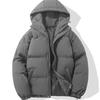 2025 winter new loose hooded solid color thickened warm thickened couple bread clothes and cotton clothes without trend cotton clothes