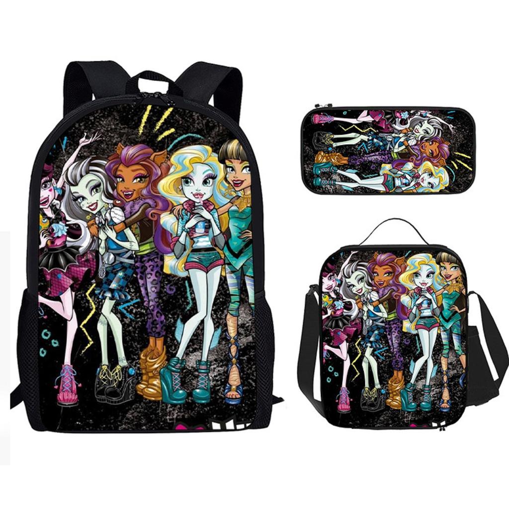 Elementary School Cartoon Backpack And Peripheral Backpack Three Piece Set