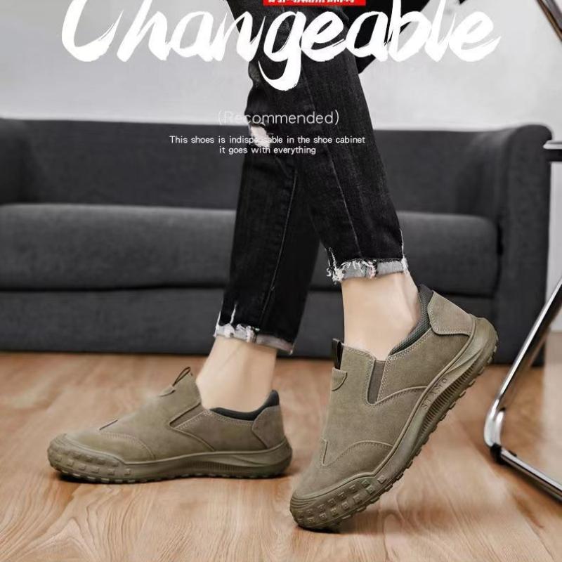 Men's Breathable and Anti Slip Loafers Fashionable Spring Autumn Work Shoes Men's Outdoor Hiking Shoes Skateboarding Shoes