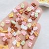100Pcs New Cute Resin Cartoon Colorful Chocolate Series Flat Back Manicure Nail Parts Embellishments For Hair Bows Accessories