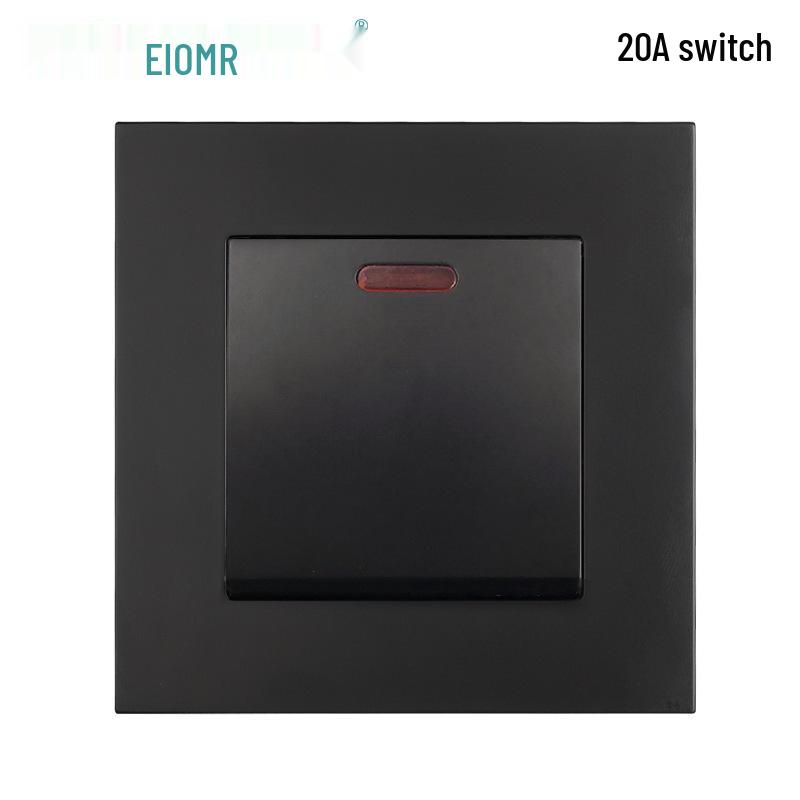 Black 16A German Standard Socket Panel with Double USB + Type C, Concealed European Installation