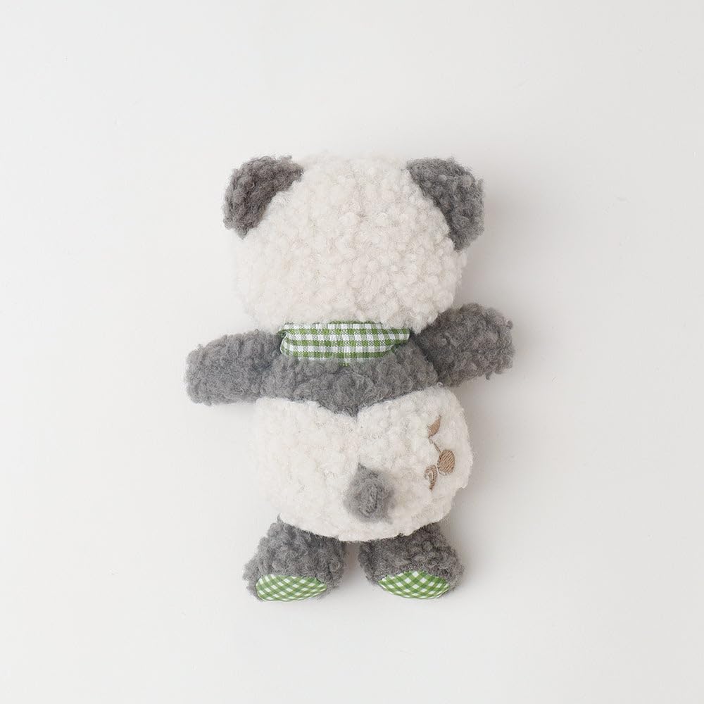 monchéri Panda Gingham Check Ribbon Plush Toy, Squeak Toy for Small Dogs (FREE), Cute, Stylish, Popular Brand, Suitable for Toy Poodles and Chihuahuas