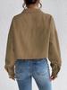 2024 Europe Autumn/Winter Women's Casual Short Lapel Corduroy Jacket