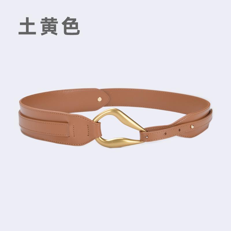 Leather Decorative Belt Large Trench Coat Sweater Elastic Wide Belt Waist With Waist Seal With Dress