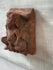 Antique Hand Carved Wooden Ganesha Statue: Hindu Religious Wall Mount