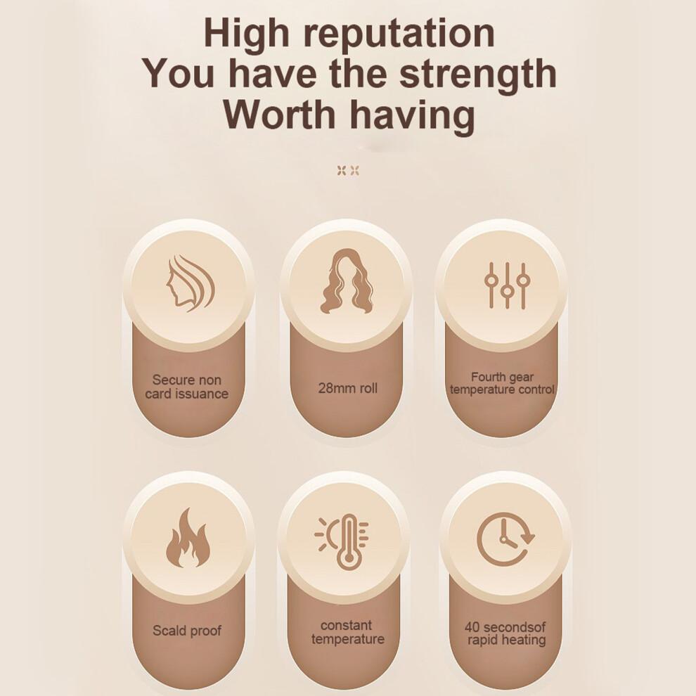 28mm Kulma na vlasy Elektrické krimpovací kleště Styling vlasů-EU Růžová