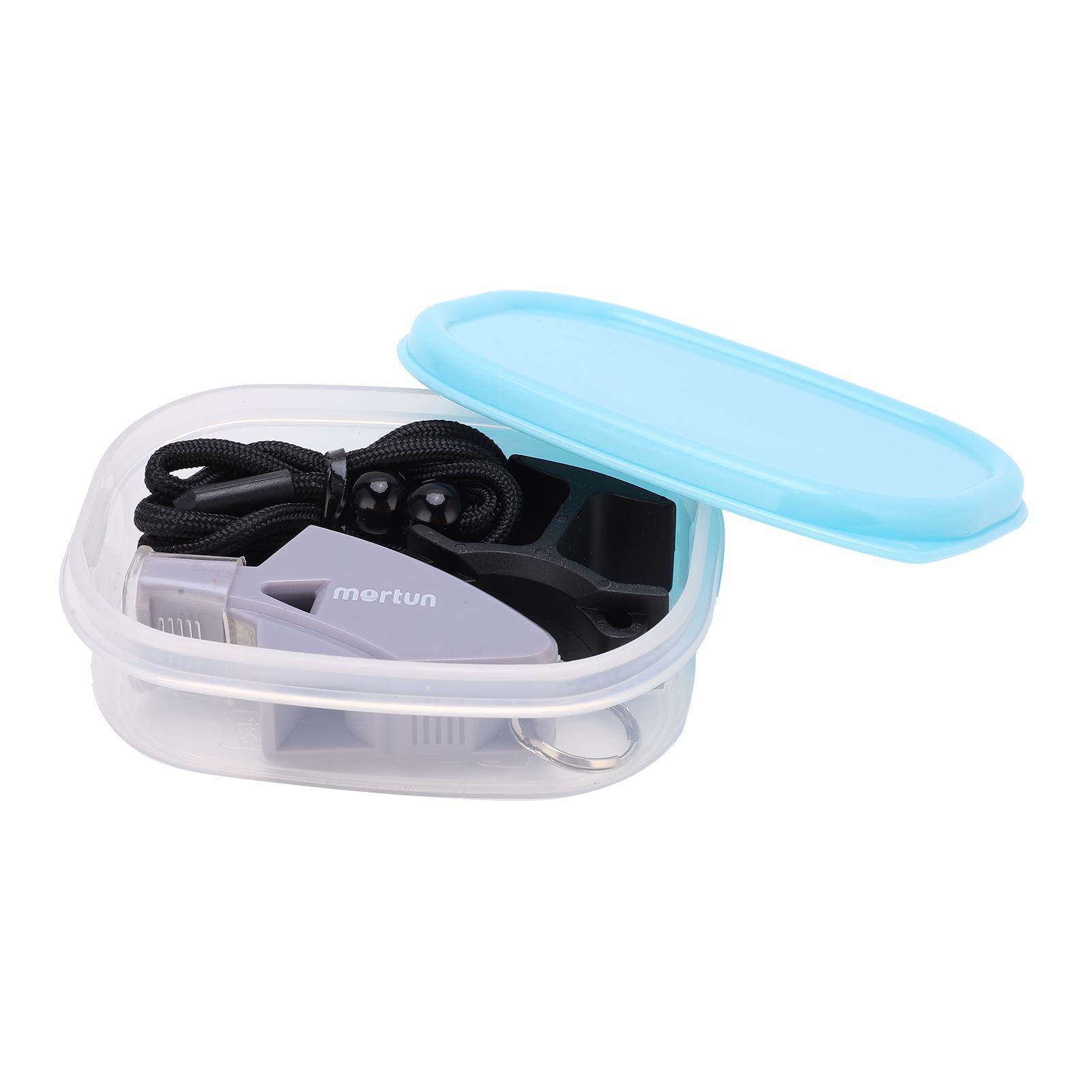 Competition Whistle Whistle Competition Whistle E with Lanyard and Storage Box for Coaches Referees and Kids серый