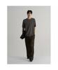 Linen Blend Short Sleeve Round Knit Gray