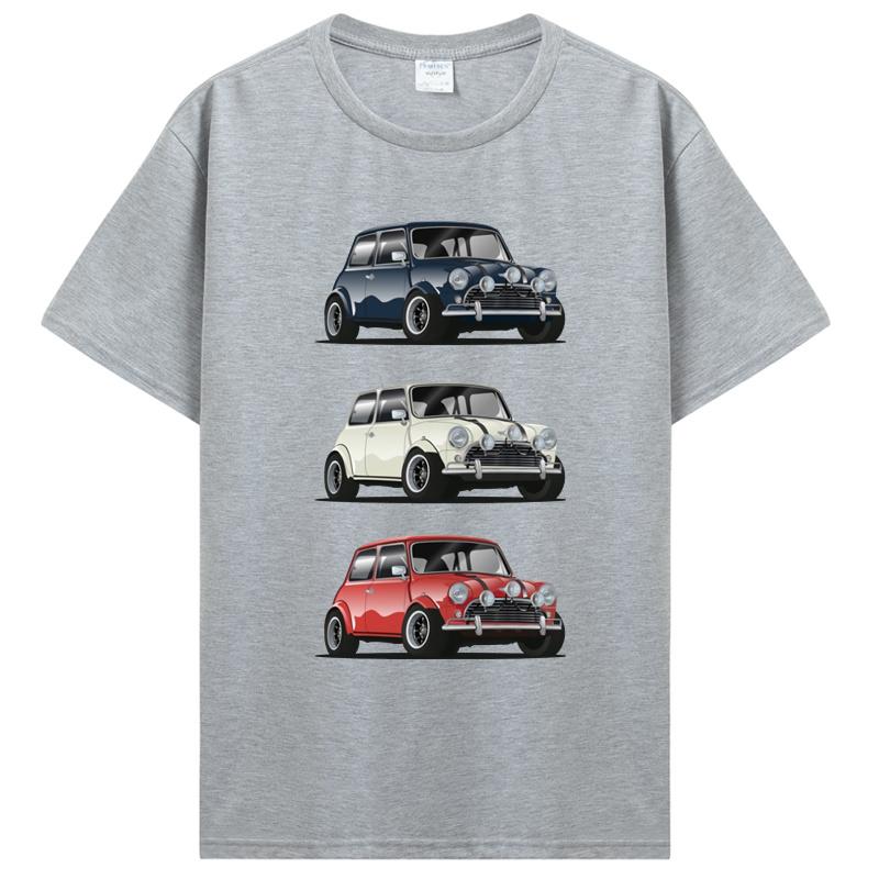 Retro The Italian Trio Mini Cooper T-Shirt Beliebtes Auto Hipster Stil T-Shirt Herren Baumwoll-T-Shirt Hip Hop Tees Harajuku