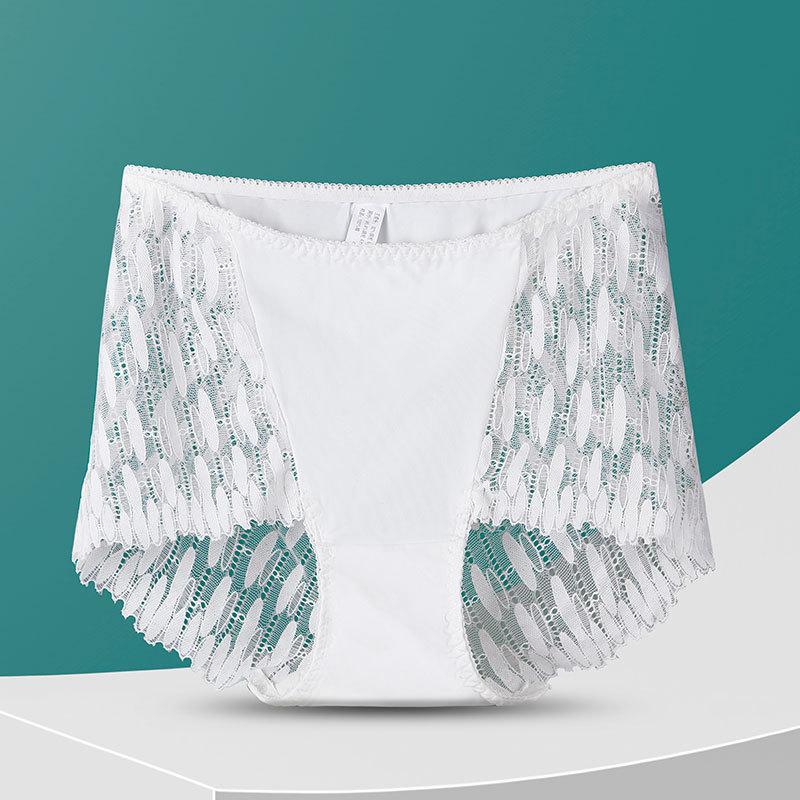 Big Size Female Summer Sexy Lace Hollow Ice Silk Fight Receive Abdomen Lift Hip High Waist Triangle Briefs