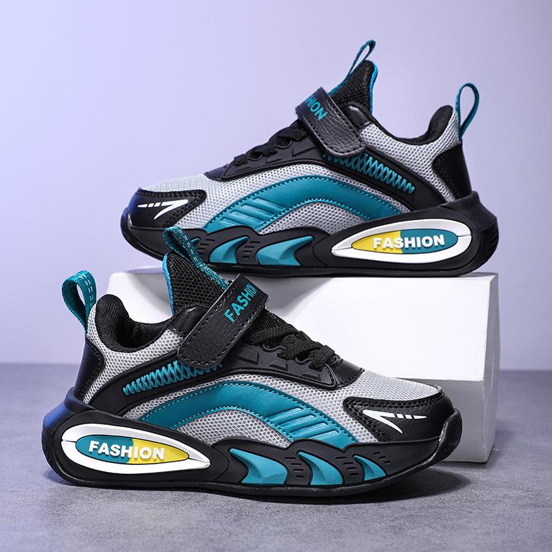 Professional Training Shoes for children2026Spring New Boys' Sports Shoes, Medium and Large Children's Wear-resistant Basketball Shoes with Rotating