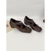 Sheepskin version~ inner height increase ballet shoes women's 2025 new pig nose bow temperament single shoes comfortable Mary Jane