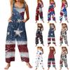 Dammode Independence Day Print ärmlös Jumpsuit med knapp