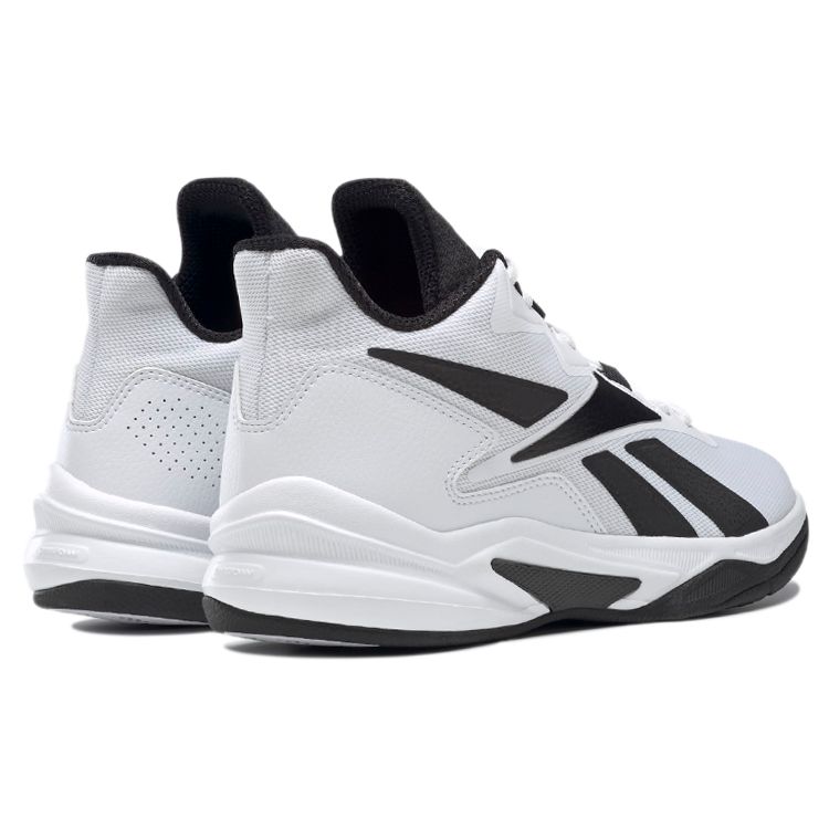 Reebok MORE BUCKETS Comfort Color-Blocked Outdoor Mid-Top Vintage Basketball Shoes, Men's White Black GY5462