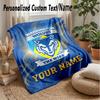 Warrington Wolves Custom Flannel Throw Blanket Print Your Name Text Soft Warm Blanket Holiday Present