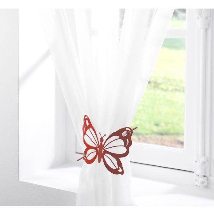 1 Embrasse broche 16 cm Joli papillon rouge