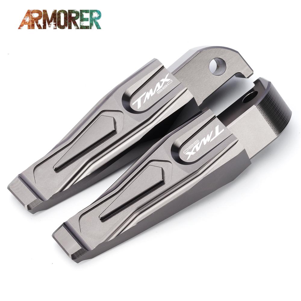 Motorcycle Accessories Aluminum Rear Passanger Foot Peg Footrests For YAMAHA TMAX 560 TECHMAX T-MAX 560 TECH MAX
