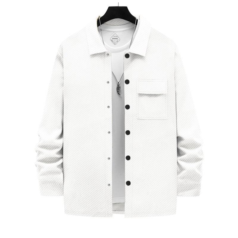 2025 European & American Slim Fit Heavyweight Twill Men's Autumn Long Sleeve Lapel Jacket