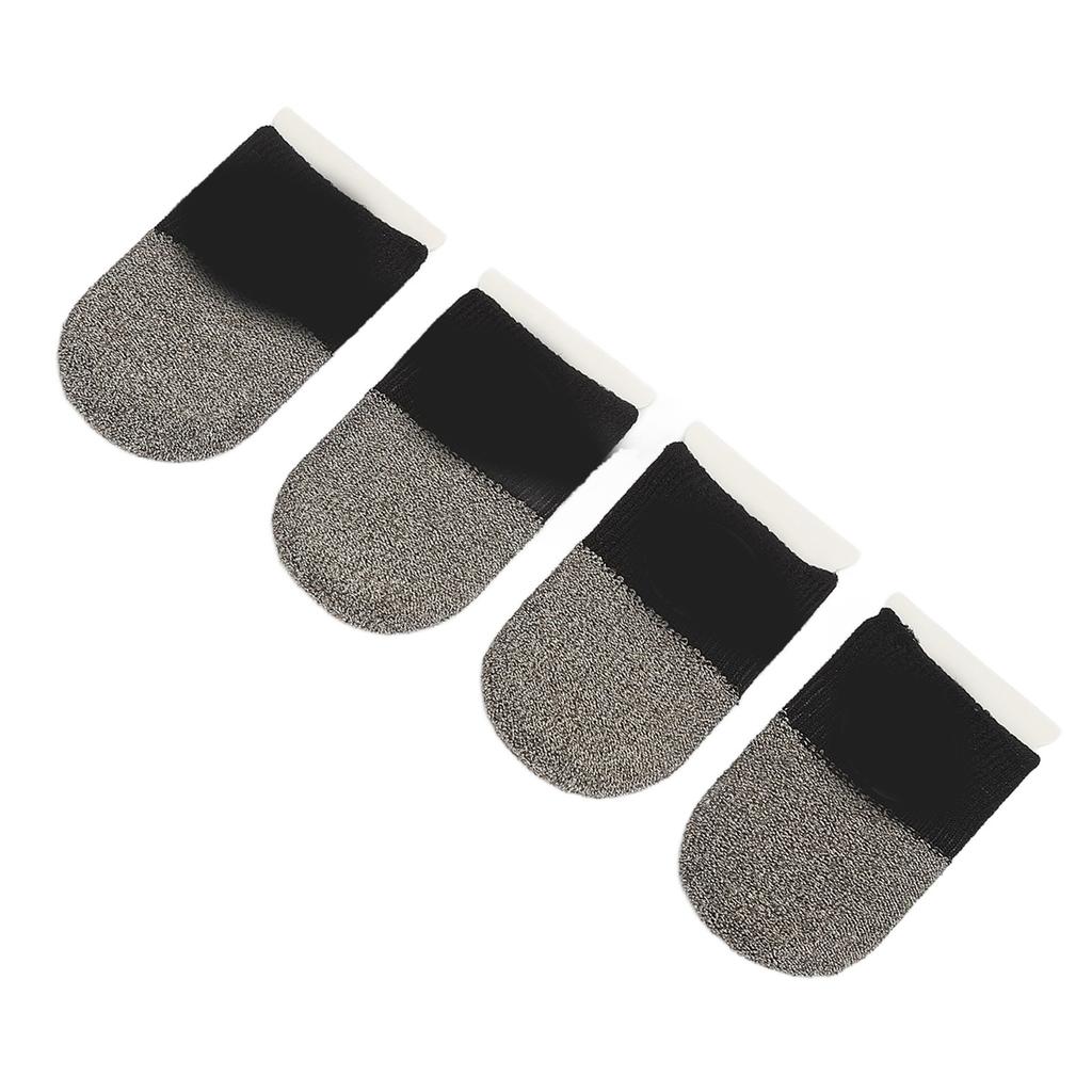 4PCS Gaming Finger Sleeves Slip Resistant Sweatproof Mobile Gaming Finger Protector with Iron Box for All Touchscreen