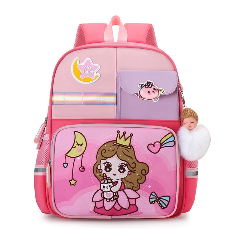 Cute Princess Nylon Backpack For Toddlers Fun Design School Bag For Kids
