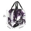 Anime Kokichi Ouma Danganronpa Game Insulated Lunch Bag for Women Children Leakproof Food Boxes Thermal Lunch Box Tote
