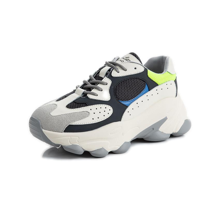 Leather dad shoes women's 2025 spring new Korean version versatile sports shoes children's thick-soled shallow-mouth casual women's shoes