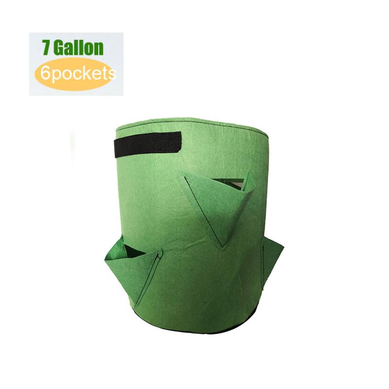 Garden Strawberry Planter Grow Bag Flower Fabric Pots Home Non Woven Jardin Veg  Tomato Planting Container