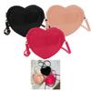 Love Heart Shape Shoulder Bag Glossy PU Leather Adjustable Shoulder Strap Pure Color Casual Trendy Satchel for Women