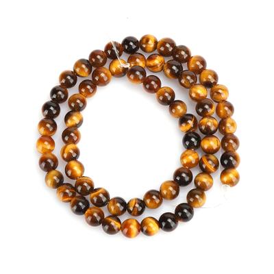 Pietra Naturale Occhio di Tigre Perline Rotonde Fai da Te Gioielli Braccialetto Strumento per la Creazione Accessorio6mm 62pz Perline