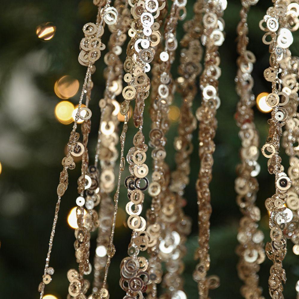 2pcs Sequins Artificial Christmas Glitter Branches Merry Christmas Decoration