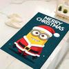 1Pc Christmas Minions Celebration Rug Office Carpet Indoor Outdoor Doormat Nonslip Soft And Comfortable Living Room Christmas Halloween Gift D91858