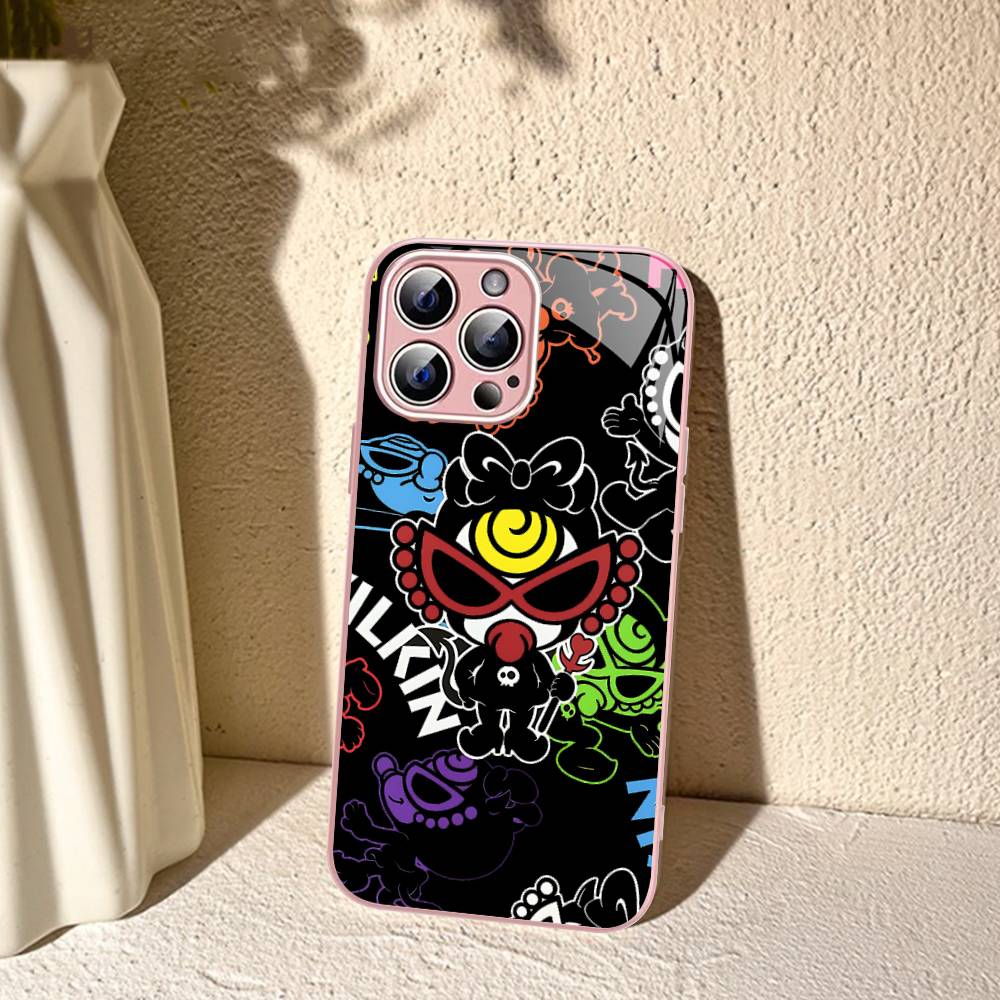 Fashion H-Hysteric Mini For IPhone 14 13 12 Mini 11 Pro XS Max X XR 14 Plus Tempered Glass Cover