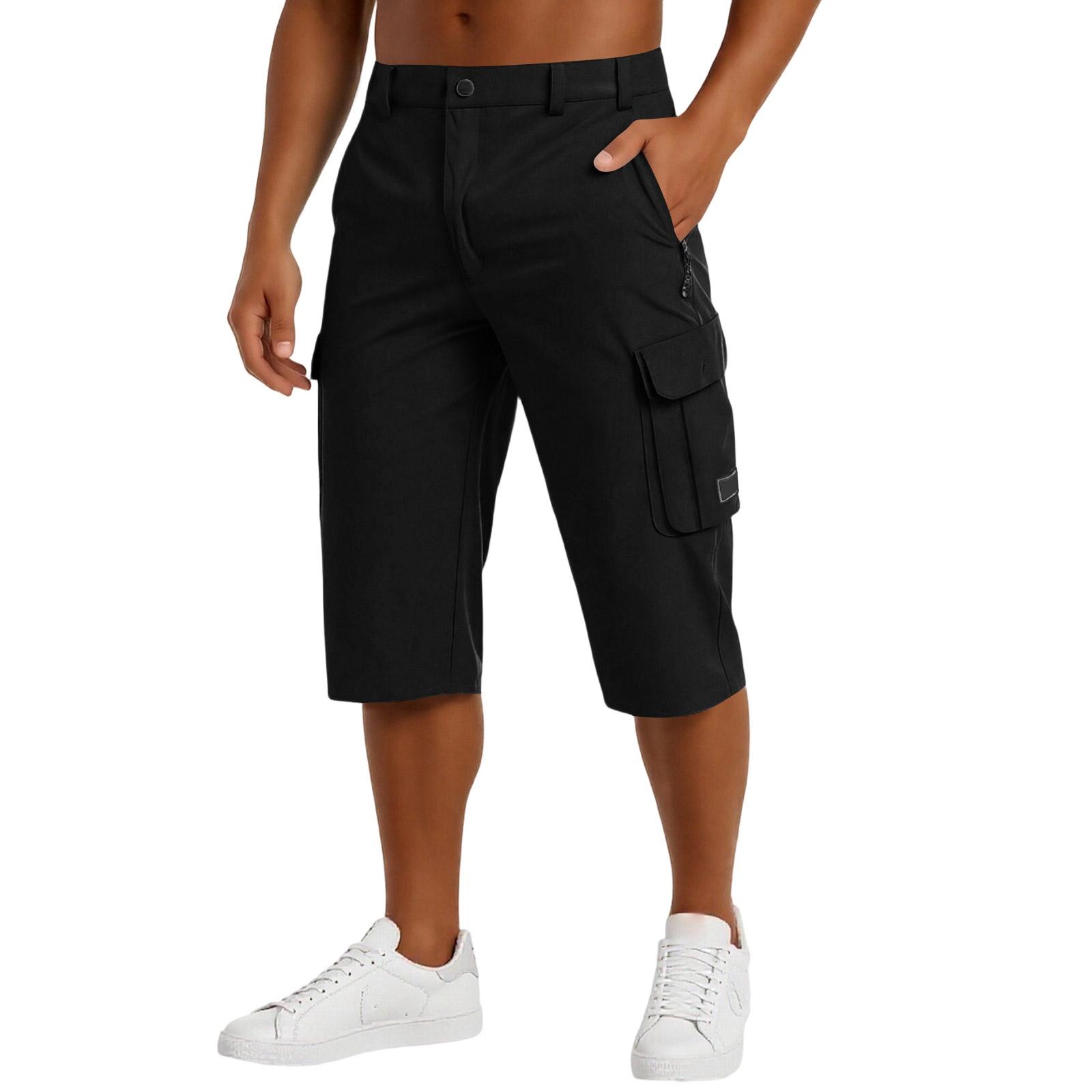 

Men s Summer 7-inch Beach Pants - Summer Casual, Loose-fitting, Cool And Breathable Sports Pants XXXL чёрный