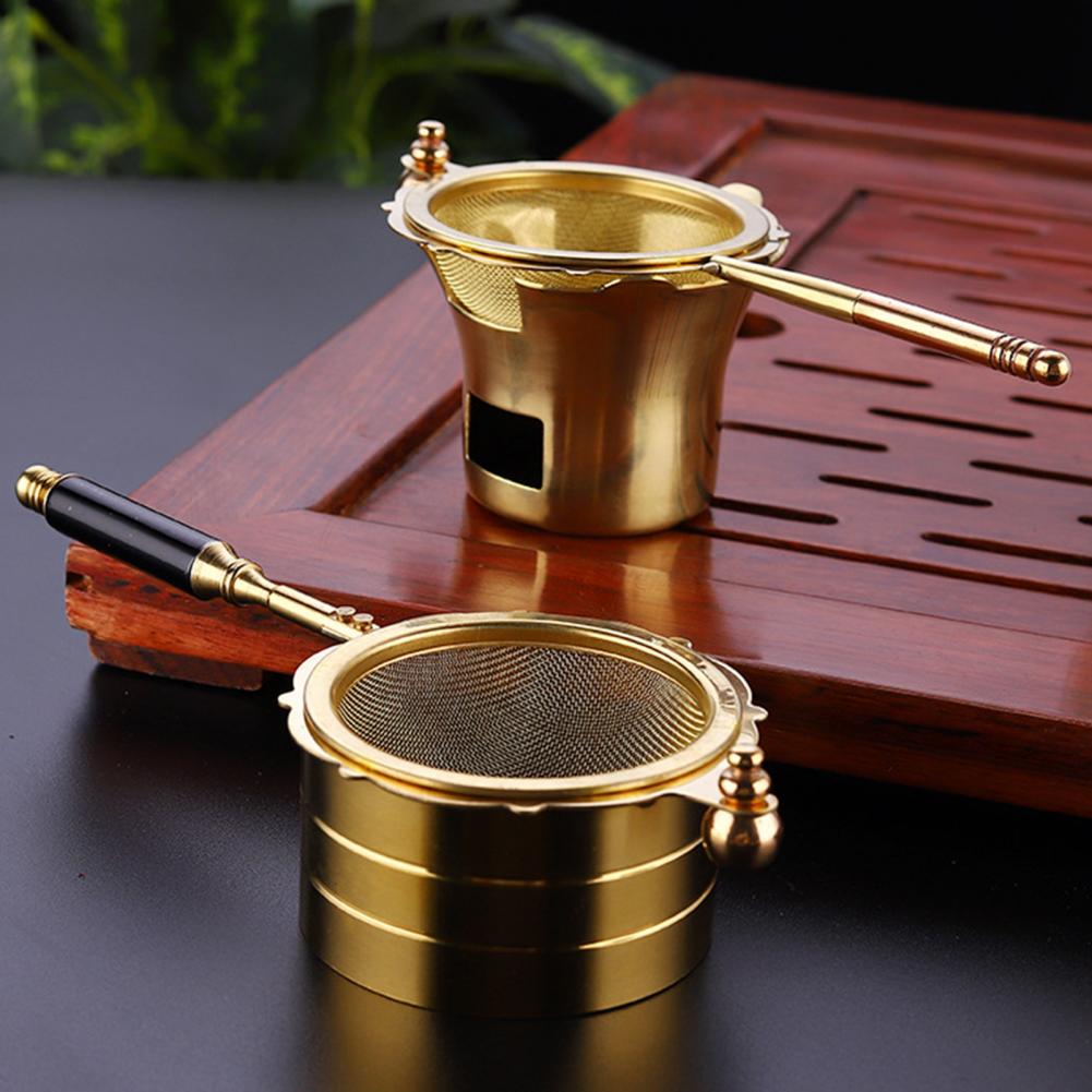 Convenient Tea Drain Filter Golden Tea Coffee Strainer Fine Mesh Filter Multi-purpose Eco-friendly Tea Spoon for Restaurant