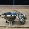 Magpie Lucky Incense Burner Metal Lotus Incense Burner Bowl Incense Holder With Handle Yoga Meditation Home Decor Ancient Style