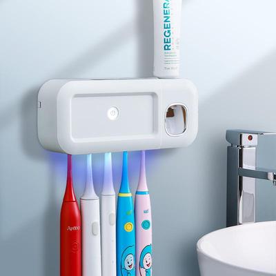 Suport & Sterilizator Inteligent pentru Periuțe de Dinți UV cu Dozator Automat de Pastă de Dinți